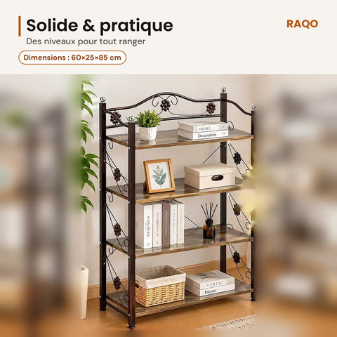 Étagère 4 niveaux YH-59-4 – détail et finitions – RAQO Abidjan