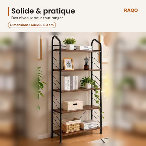 Étagère 5 niveaux YH-13-6 – détail et finitions – RAQO Abidjan