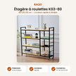 Étagère à roulettes K03-80 – fiche produit, paiement à la livraison – RAQO Abidjan