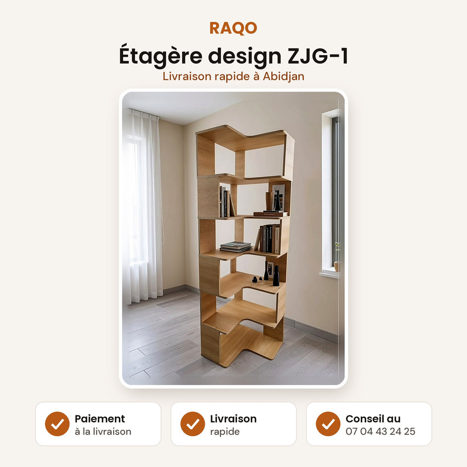 Étagère design ZJG-1 – fiche produit, paiement à la livraison – RAQO Abidjan