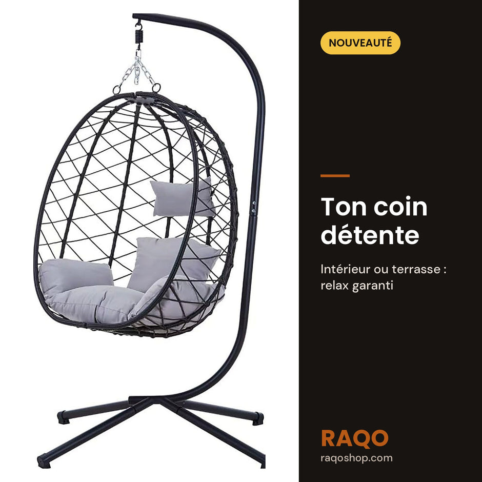 Fauteuil suspendu BS-72 – en situation – RAQO Abidjan
