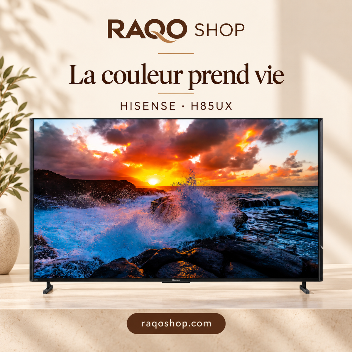 RAQO SHOP — Hisense H85UX — photo 1 — La couleur prend vie