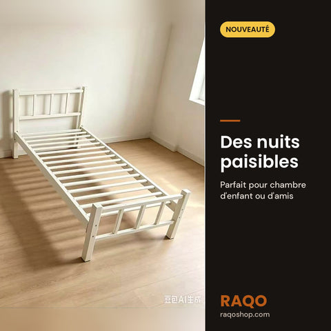 Lit en métal TC-90 – en situation – RAQO Abidjan