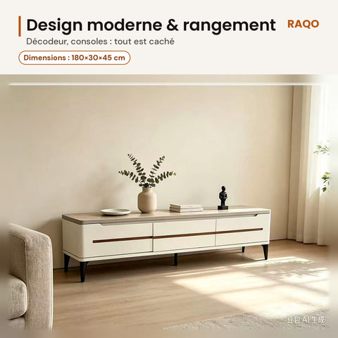 Meuble TV 5-180 – détail et finitions – RAQO Abidjan