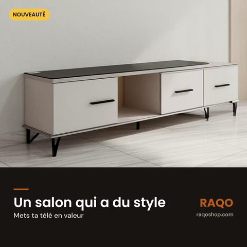 Meuble TV extensible TV-1206B – en situation – RAQO Abidjan