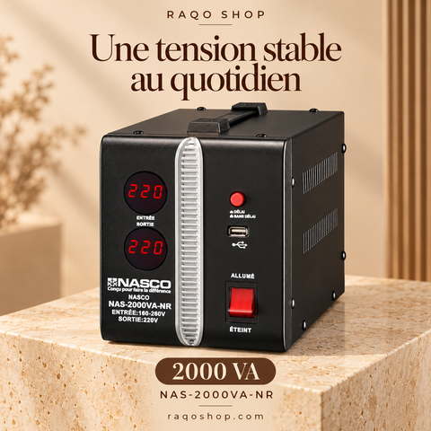 RAQO SHOP – Stabilisateur NASCO NAS-2000VA-NR – vue 1