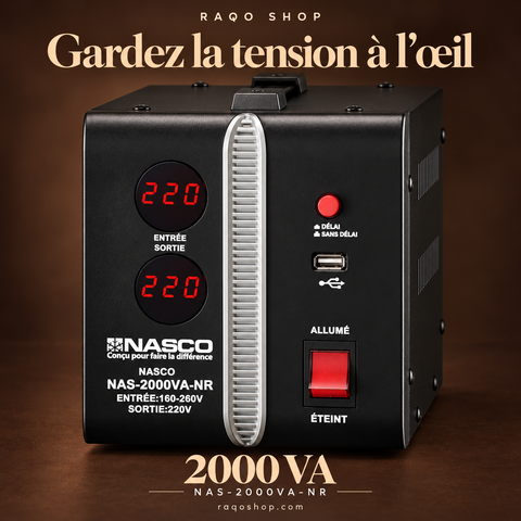 RAQO SHOP – Stabilisateur NASCO NAS-2000VA-NR – vue 2