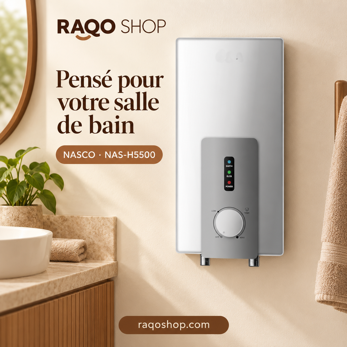 RAQO SHOP — Nasco NAS-H5500 — photo 2 — Pensé pour votre salle de bain