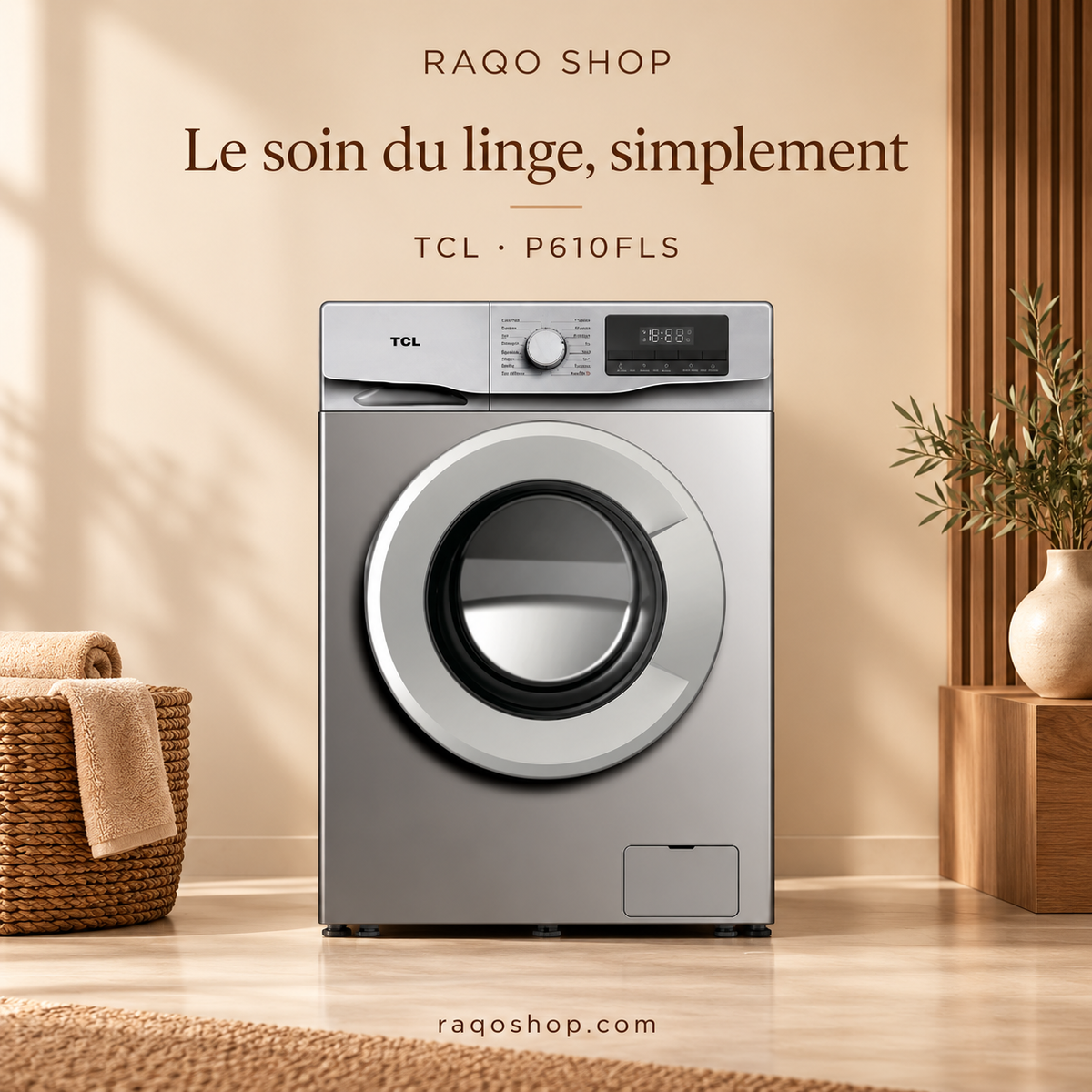 RAQO SHOP — TCL P610FLS — photo 1 — Le soin du linge, simplement