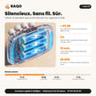 Pistolet de massage silencieux < 45 dB, sans fil 2 h, arrêt auto 15 min – RAQO