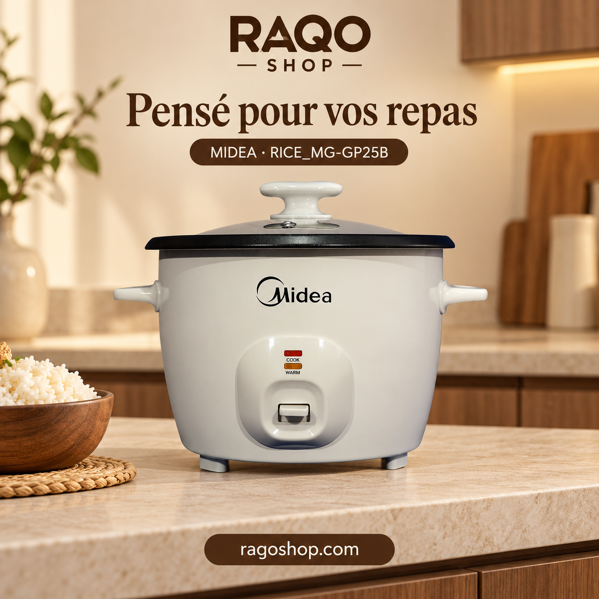 RAQO SHOP — MIDEA RICE_MG-GP25B — photo 2 — Pensé pour vos repas