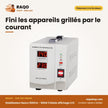 Stabilisateur Nasco 1500VA SVR-105-1500VA – Protège tes appareils | RAQO Shop