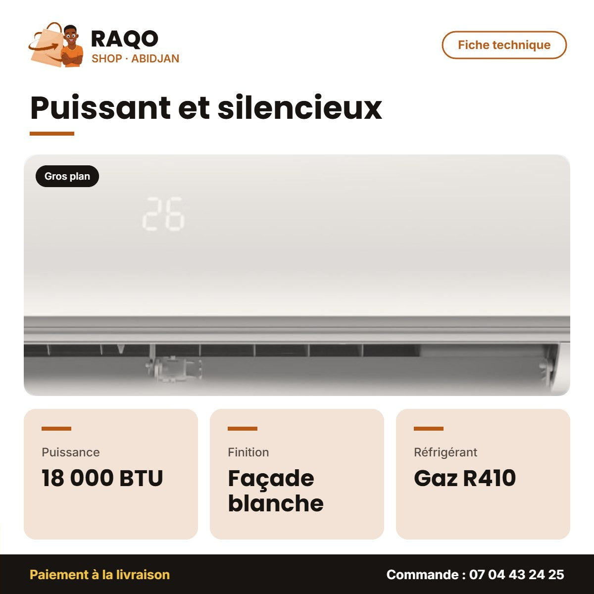 Split Midea 18.000 BTU M_MSAF-18CRN1 – Fiche technique | RAQO Shop