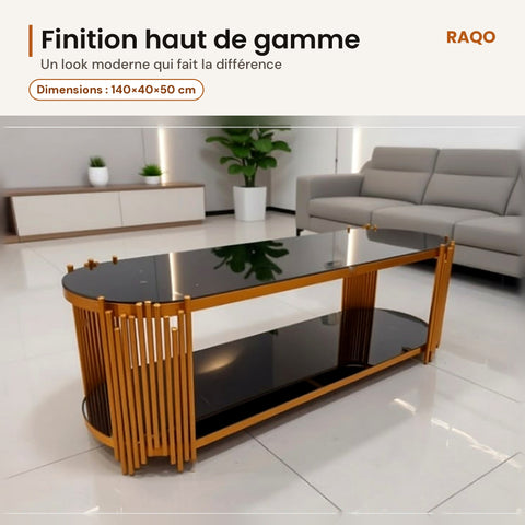 Table basse 23-90Y – détail et finitions – RAQO Abidjan