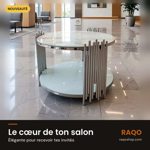 Table basse ronde 23-81 – en situation – RAQO Abidjan