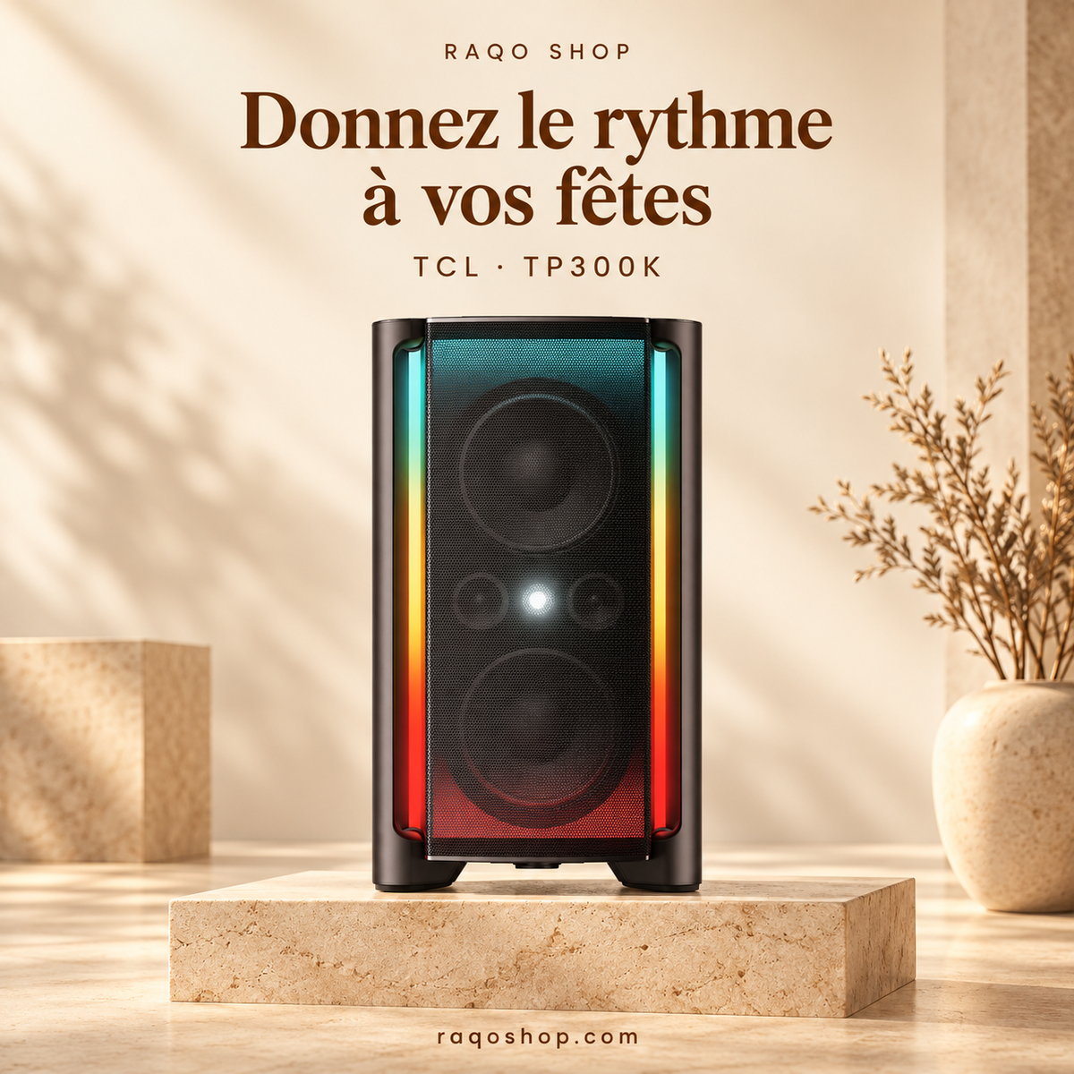 RAQO SHOP — TCL TP300K — Donnez le rythme à vos fêtes