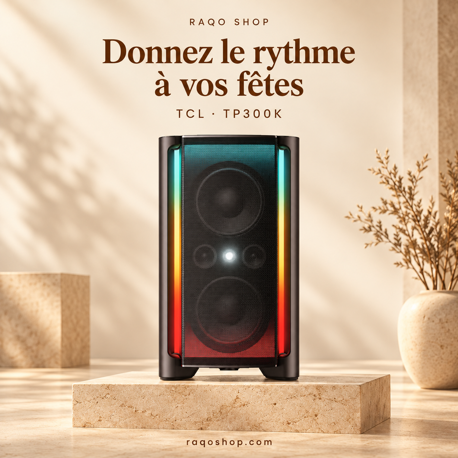 RAQO SHOP — TCL TP300K — Donnez le rythme à vos fêtes