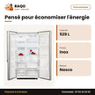 Réfrigérateur Américain Nasco – 2 Battants – 529L(344L+185L) – Inox | HNASF2-66D - RAQO