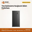 Réfrigérateur Américain Nasco – 2 Portes – 425L (252L+173L) – Gris Fonce | SNASF2-62V1 - RAQO