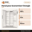 Réfrigérateur Américain Nasco – 2PORTES – 460L NET(280L+180L) – Inox | KNASF2-62.2WD - RAQO