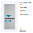 Réfrigérateur combiné ATL 117L – ATL-2C150 - RAQO