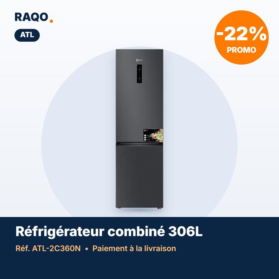 Réfrigérateur combiné ATL 306L Total No Frost – ATL-2C360N - RAQO