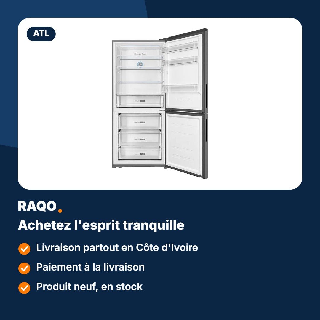 Réfrigérateur combiné ATL 400L Total No Frost – ATL-2C500N - RAQO