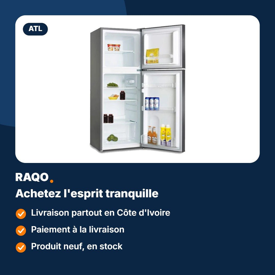 Réfrigérateur double porte ATL 112L – ATL-2D140 - RAQO