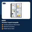 Réfrigérateur double porte ATL 112L – ATL-2D140 - RAQO