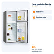 Réfrigérateur double porte ATL 138L – ATL-2D160 - RAQO