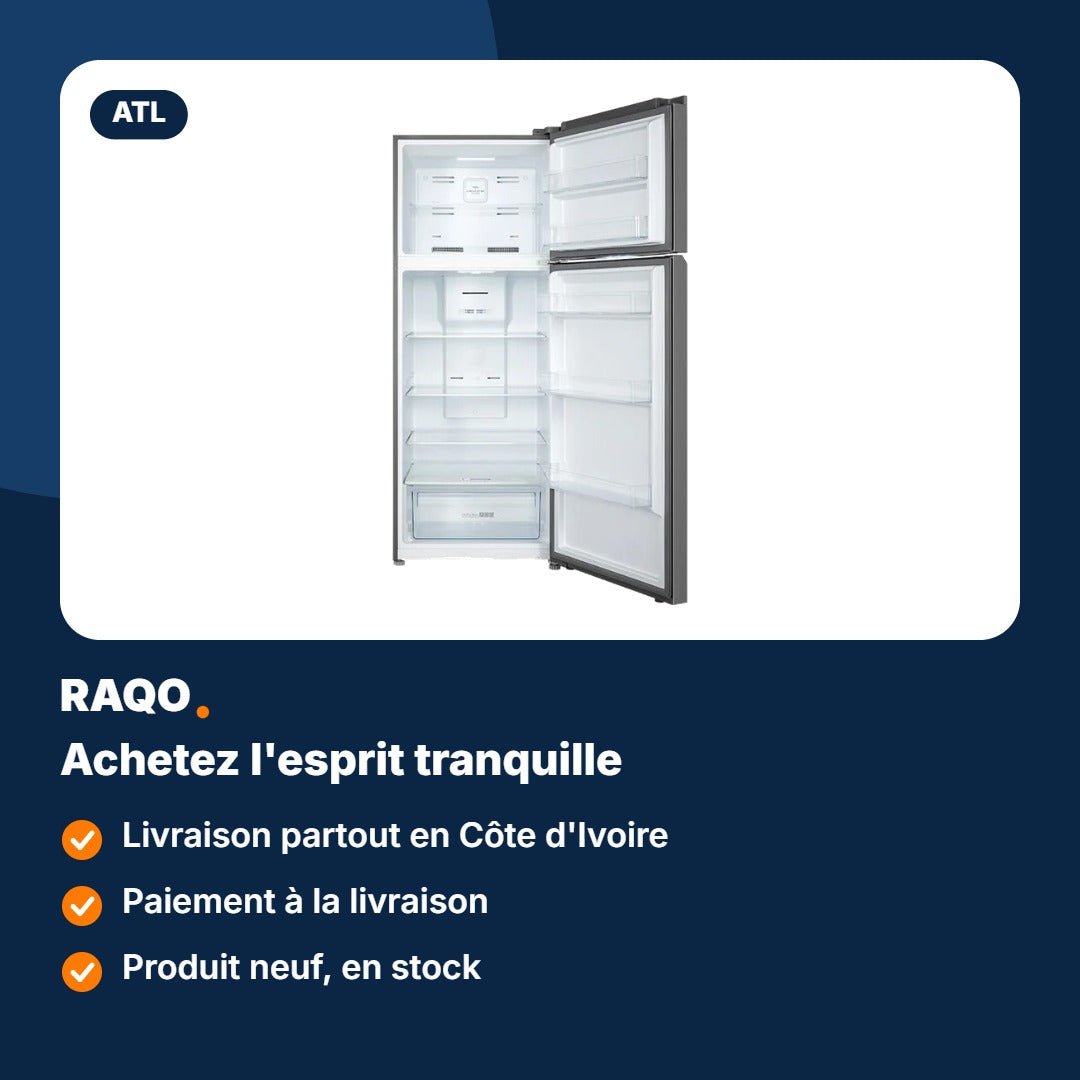 Réfrigérateur double porte ATL 420L Total No Frost – ATL-2D490N - RAQO