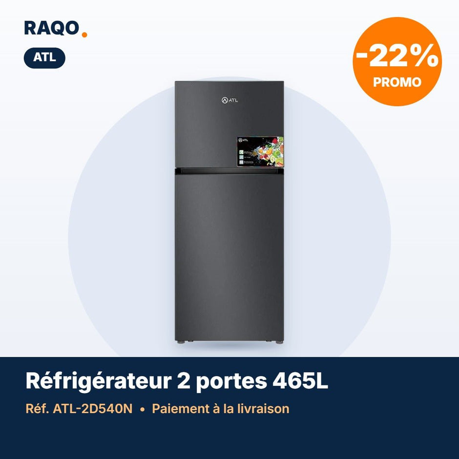 Réfrigérateur double porte ATL 465L Total No Frost – ATL-2D540N - RAQO