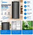 Réfrigérateur Midea 1 Porte 190L Silver – MDRD268FGG50 - RAQO
