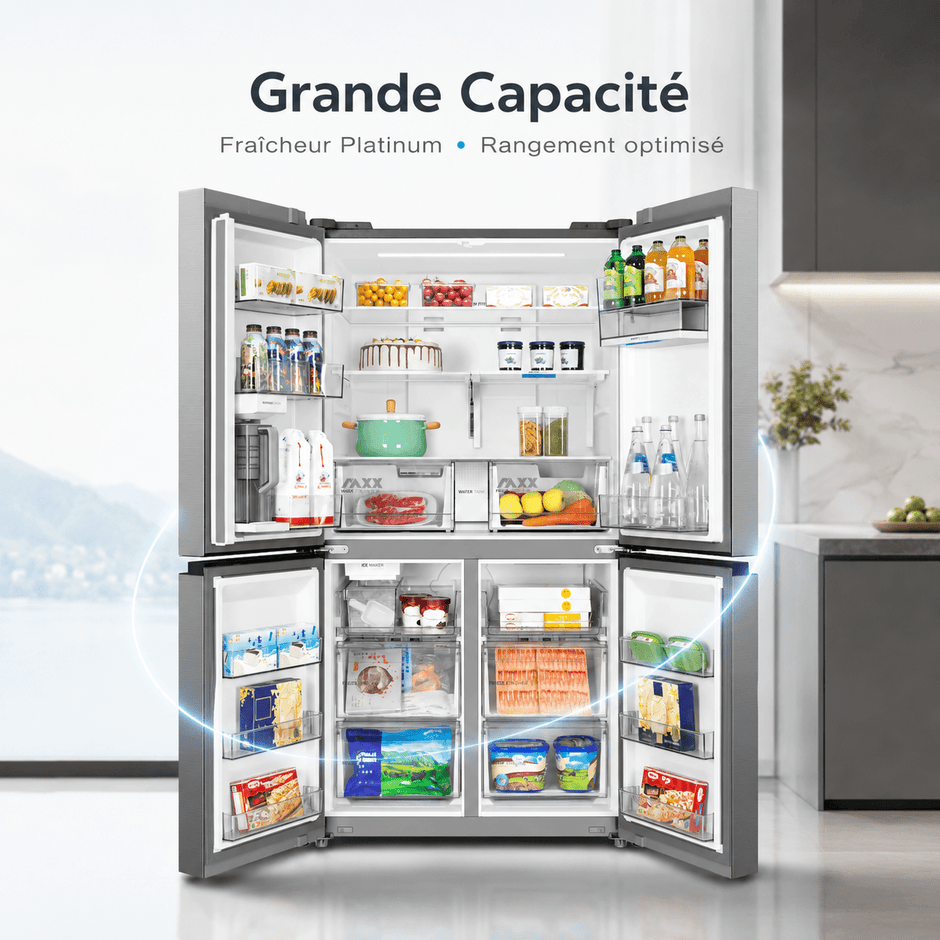 Réfrigérateur Midea 4 Portes 706L Inverter – MDRM923CIH46M - RAQO