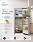 Réfrigérateur Midea Double Porte 463L No Frost – MDRT645MTU46 - RAQO