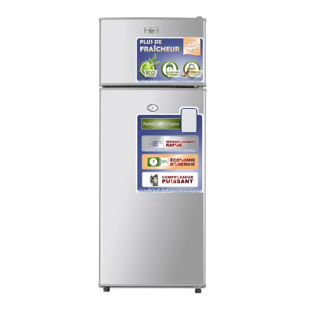 Réfrigérateur NASCO 90L 2 Portes – KNASF2-109 - RAQO