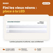 Réglette LED 1,2 m 80W diffuseur blanc – 6500K | Akko Star - RAQO
