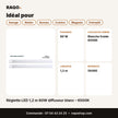 Réglette LED 1,2 m 80W diffuseur blanc – 6500K | Akko Star - RAQO