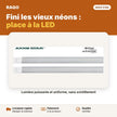 Réglette LED 1,2 m 80W diffuseur transparent – 6500K | Akko Star - RAQO