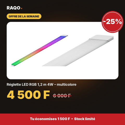 Réglette LED RGB 1,2 m 4W – multicolore | Akko Star - RAQO