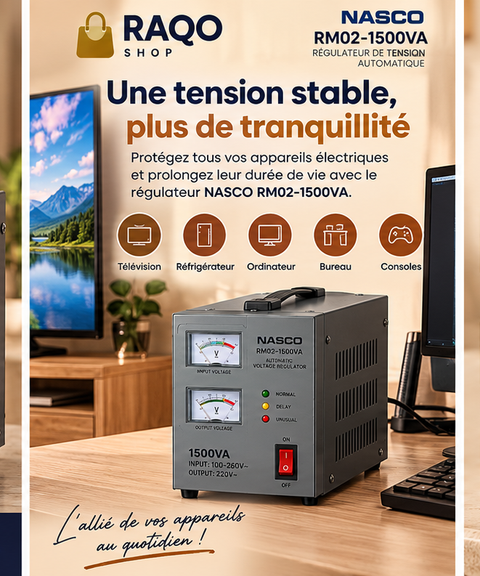 Stabilisateur Nasco RM02-1500VA - RAQO Shop