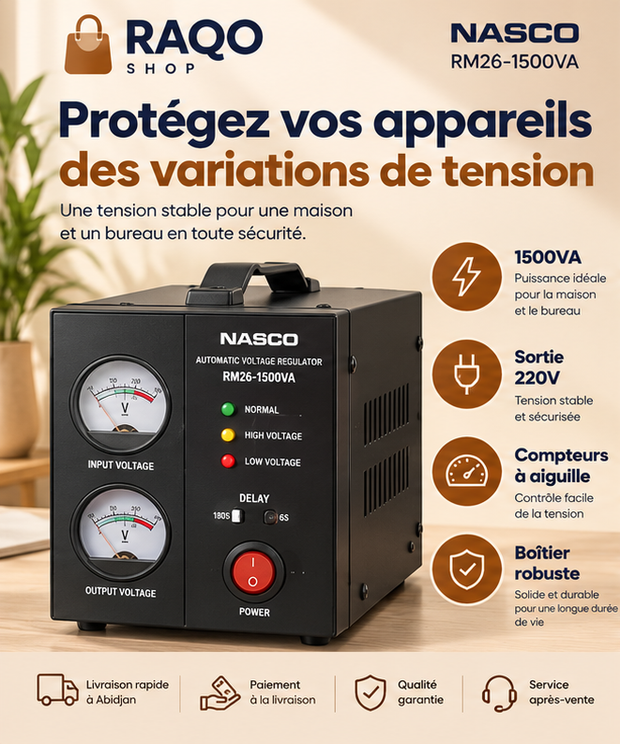Stabilisateur Nasco RM26-1500VA - RAQO Shop