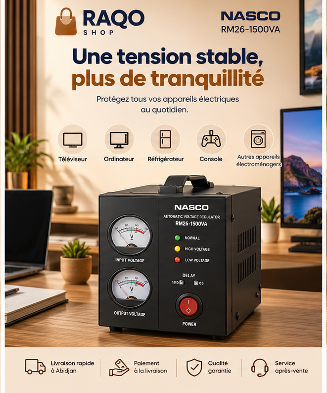 Stabilisateur Nasco RM26-1500VA - RAQO Shop