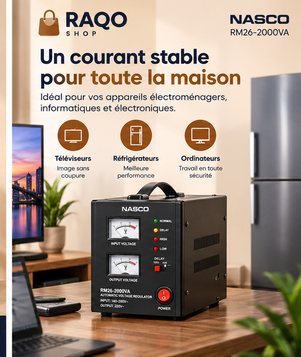 Stabilisateur Nasco RM26-2000VA - RAQO Shop