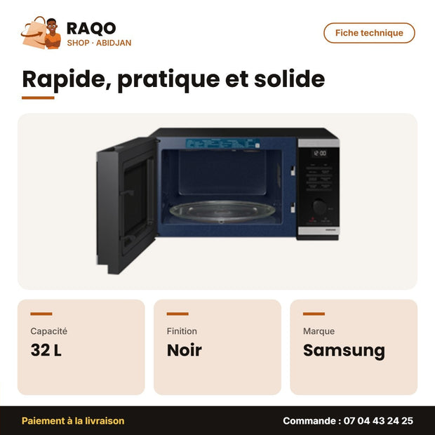 Four à Micro-Ondes 32L Samsung – 230V-50HZ – Noir | MS32DG4504ATE1