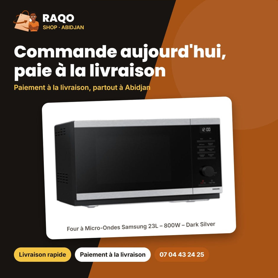Four à Micro-Ondes Samsung 23L – 800W – Dark Silver – Grill | MG23DG4524ATE1