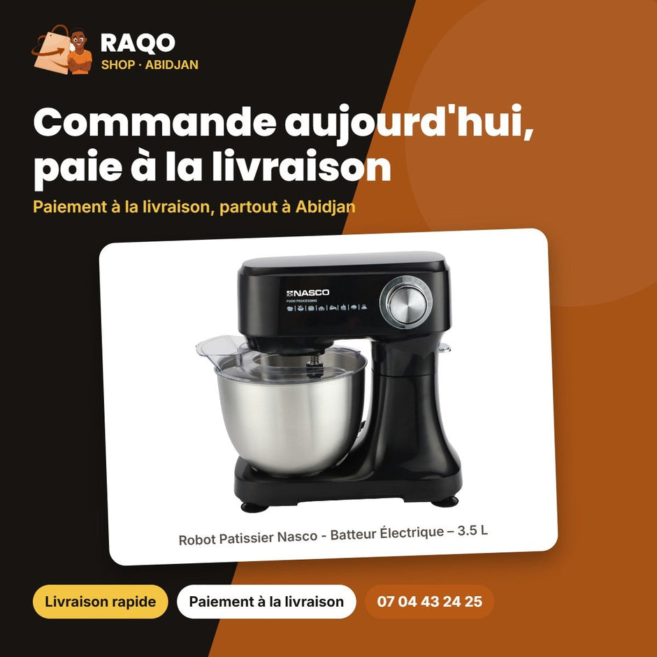Robot Patissier Nasco - Batteur Électrique – 3.5 L – 12 Vitesses – 600W | KM3000-GS