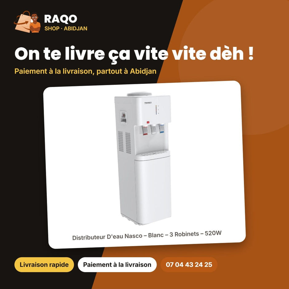 Distributeur D'eau Nasco – Blanc – 3 Robinets – 520W | YL2382S-B