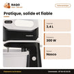 Batteur Électrique Nasco – Avec Bol – 3.4L – 300W | HMT0002-GS