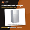 Réfrigérateur Double Porte Nasco – 76L (55LT+21LT) – Dark Silver | NASF2-105FL-DS